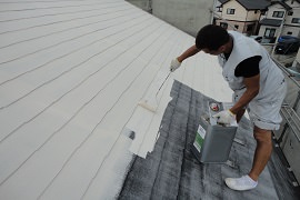 屋根の塗装写真