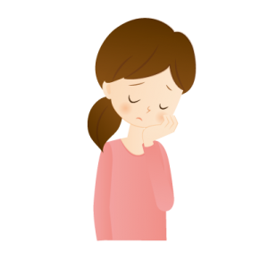 落ち込む女性